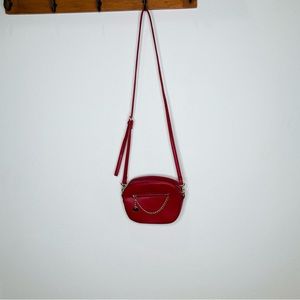 Red Crossbody With Gold Hardware